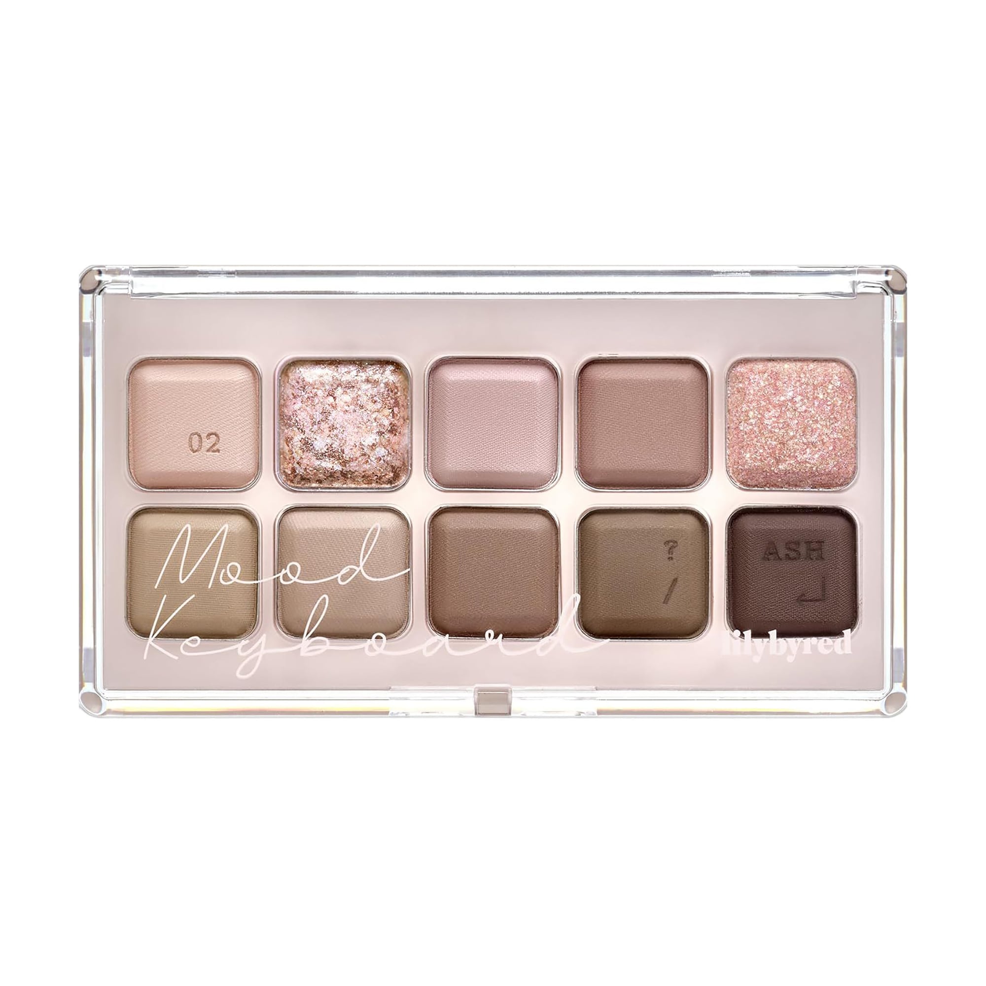 Палетка тіней для повік lilybyred Mood Keyboard 02 Ash Mauve, 10.5 г